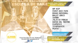 Le Danse Escuela de Baile Viladecans Barcelona. clases de hip hop , ragga/dancehall , funky , lírico , zumba , flamenco , salsa , ballet , tonificación , jazz , danza del vientre.