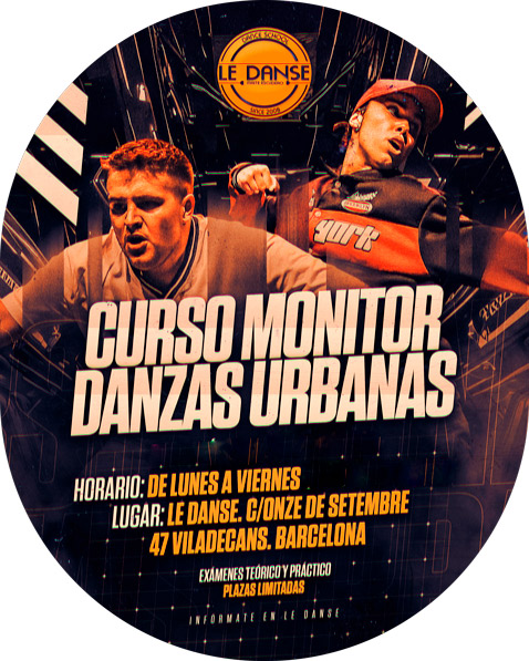 Curso de monitor de danzas urbanas en la escuela Le Danse de Viladecans.